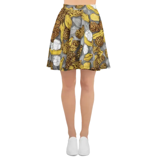 Banana Pinecone on a Skater Skirt