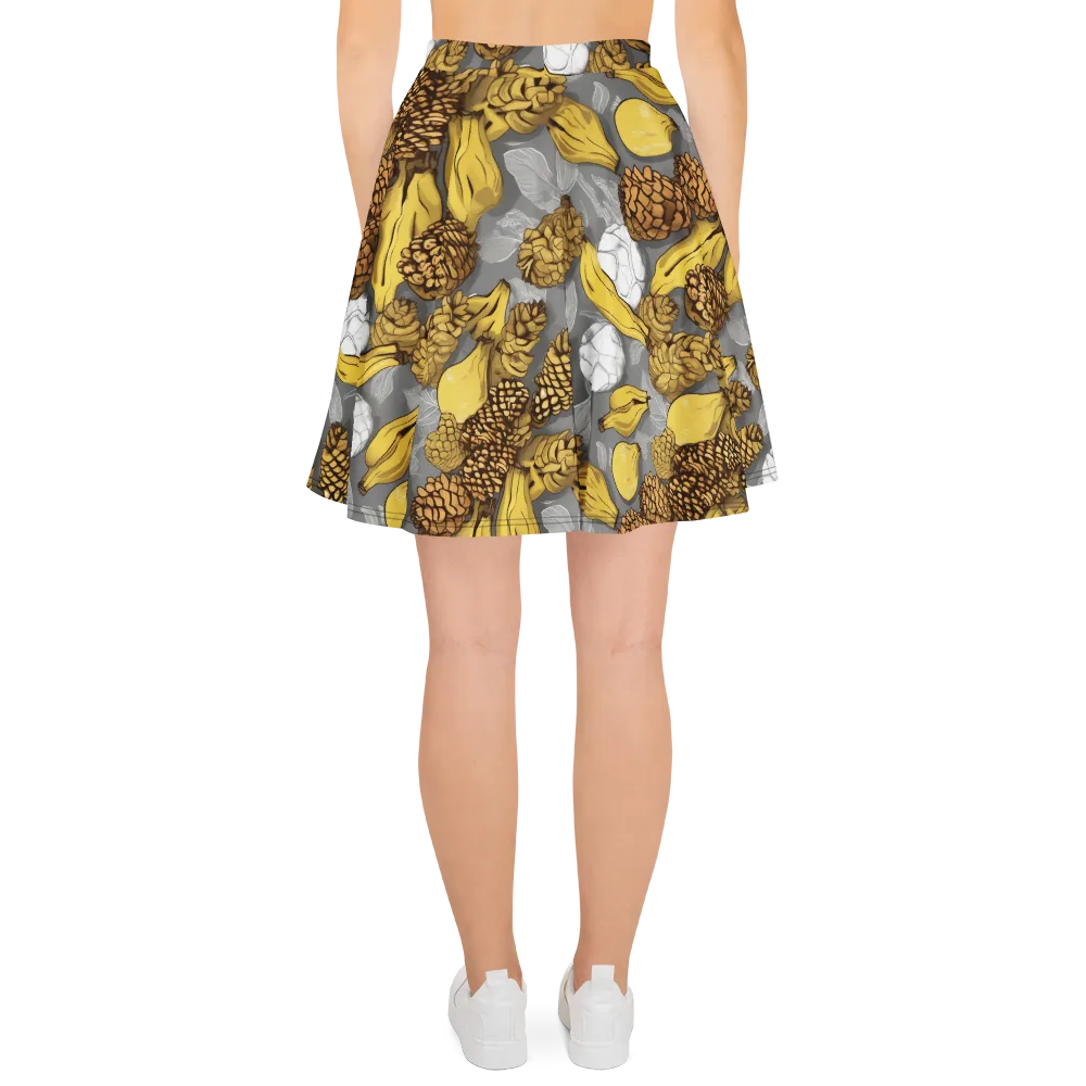 Banana Pinecone on Skater Skirt — Back