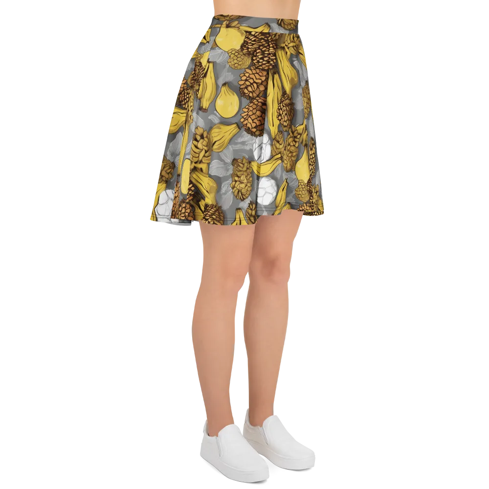 Banana Pinecone on Skater Skirt — Right