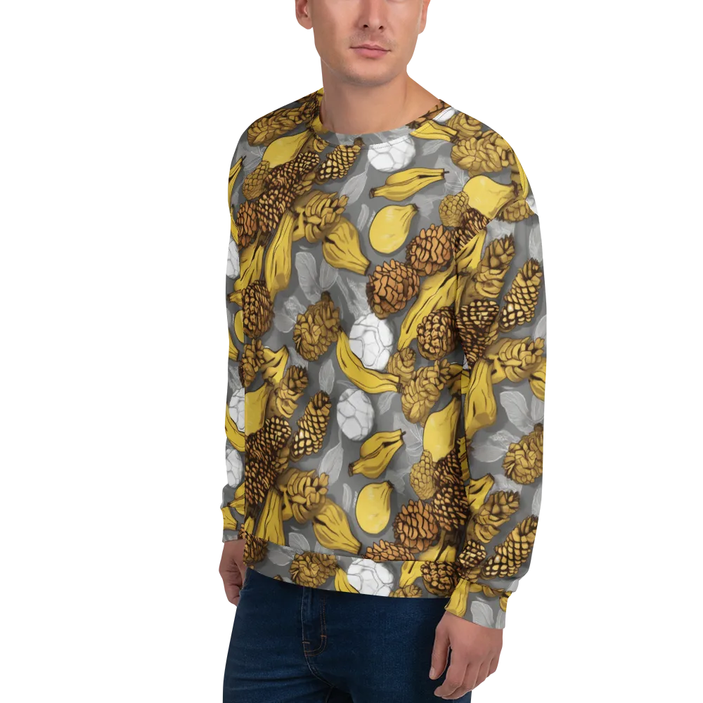 Banana Pinecone on Sweatshirt — Left Front