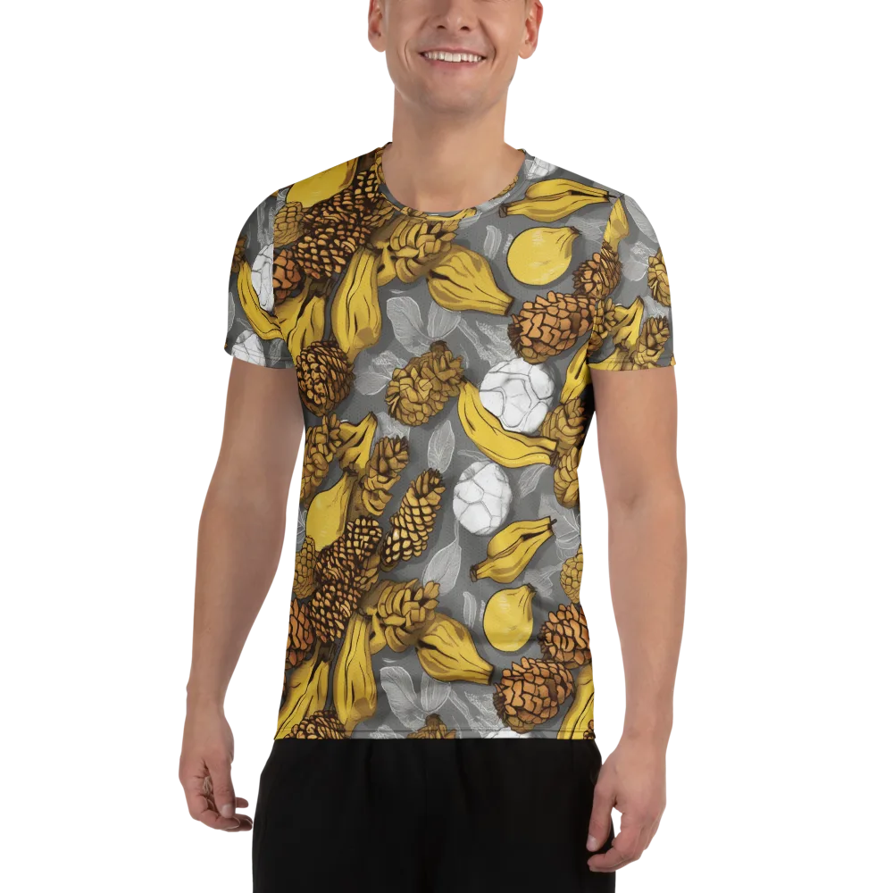 Banana Pinecone on Men's Athletic T-Shirt — Front