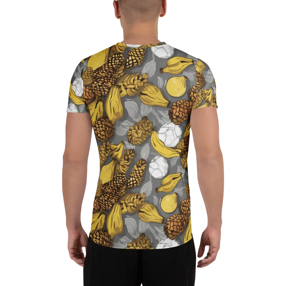 Banana Pinecone on Men's Athletic T-Shirt — Back