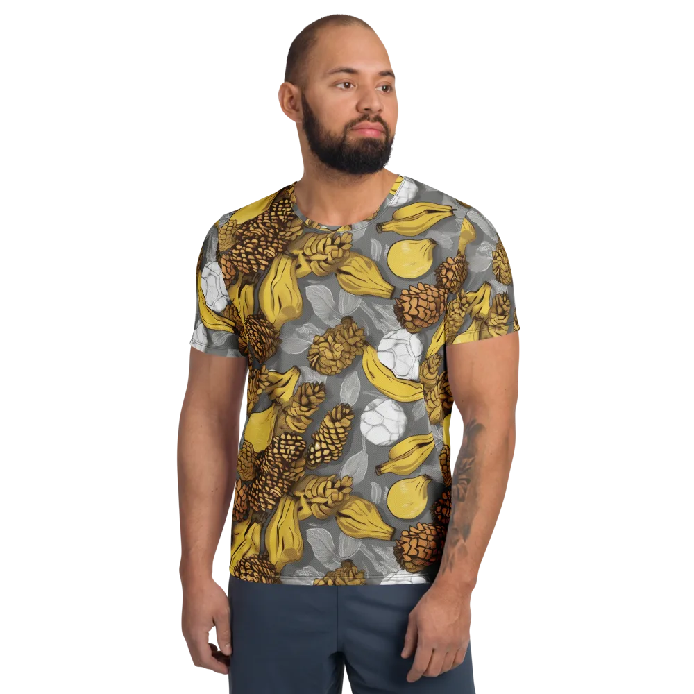 Banana Pinecone on Men's Athletic T-Shirt — Front