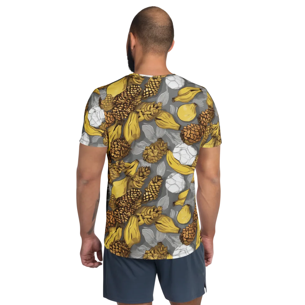 Banana Pinecone on Men's Athletic T-Shirt — Back