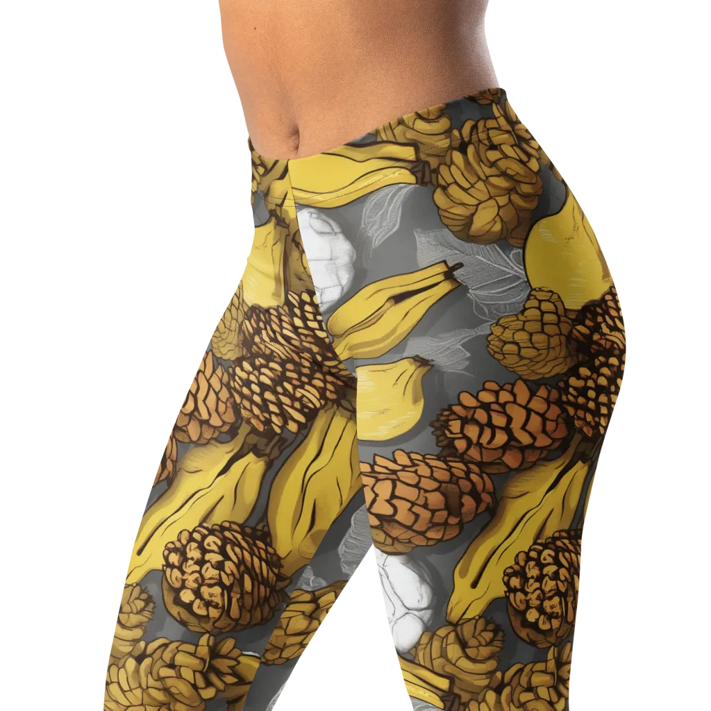 Banana Pinecone on Leggings — Left Front