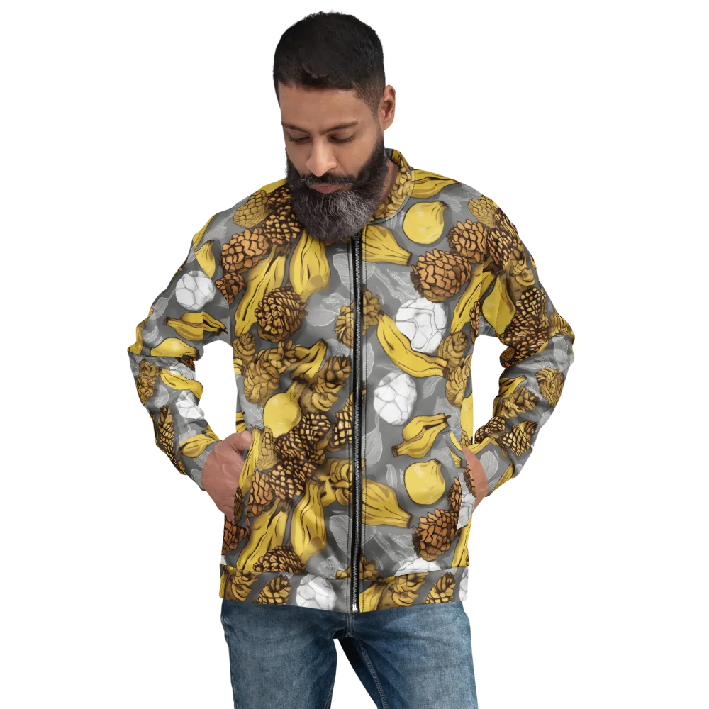 Banana Pinecone on Bomber Jacket — Front