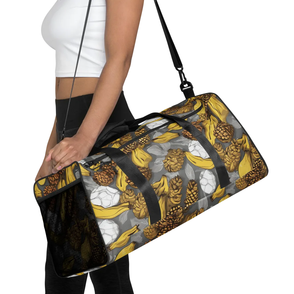 Banana Pinecone on Duffle Bag — Front