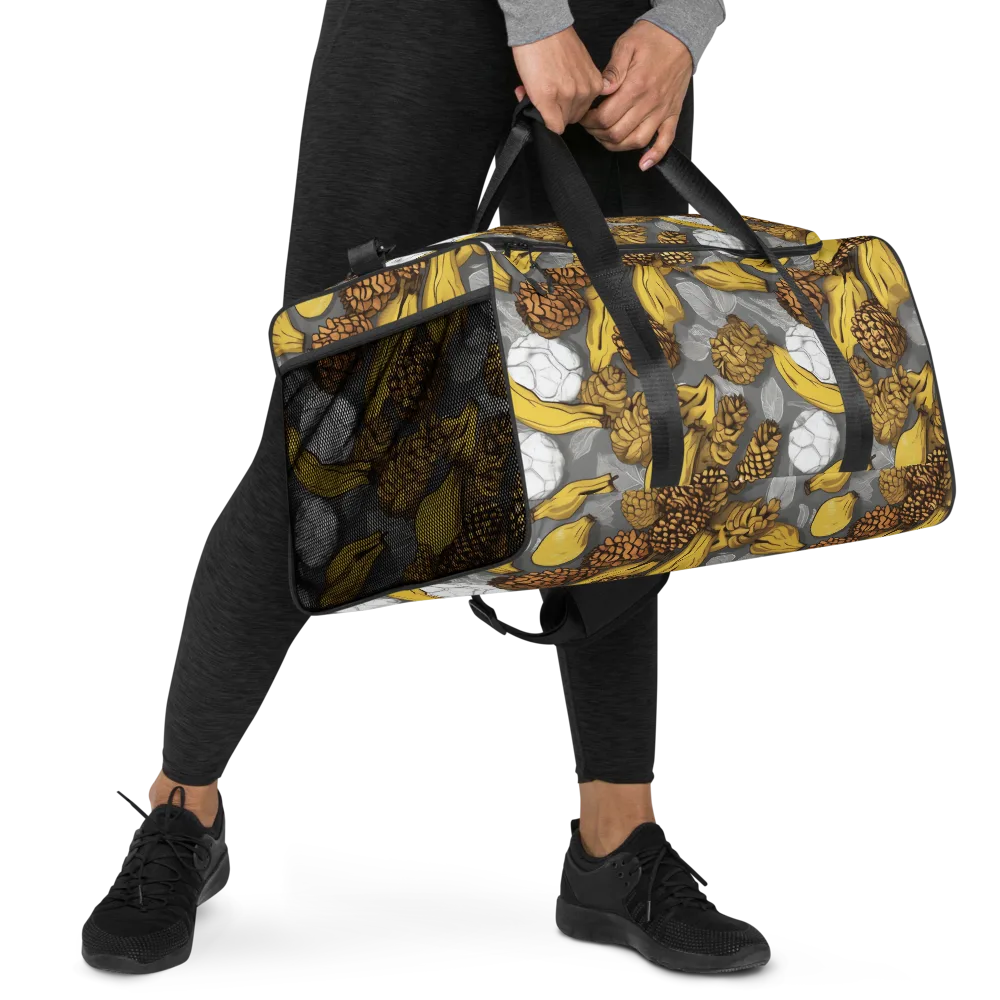 Banana Pinecone on Duffle Bag — Right Front
