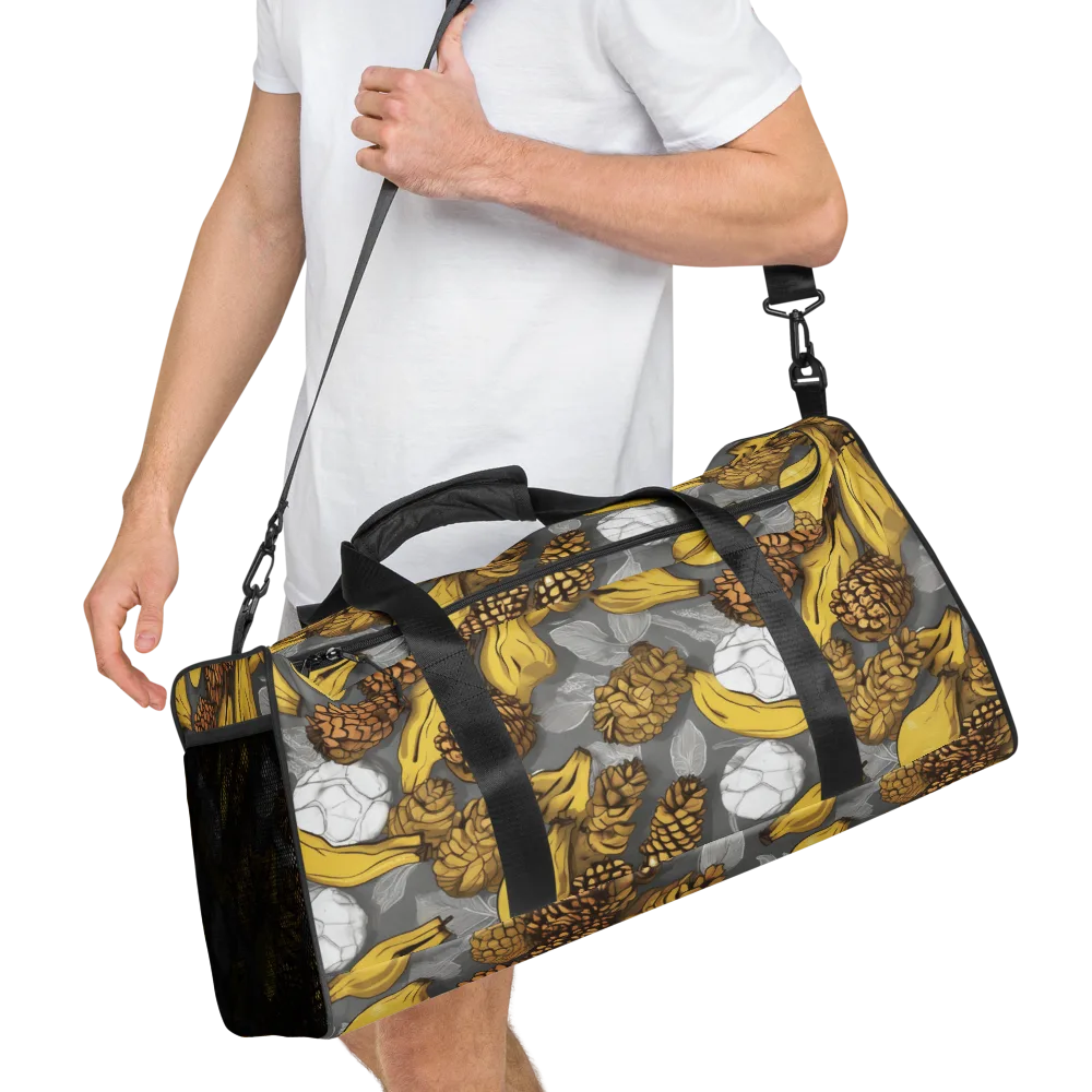 Banana Pinecone on Duffle Bag — Right Front
