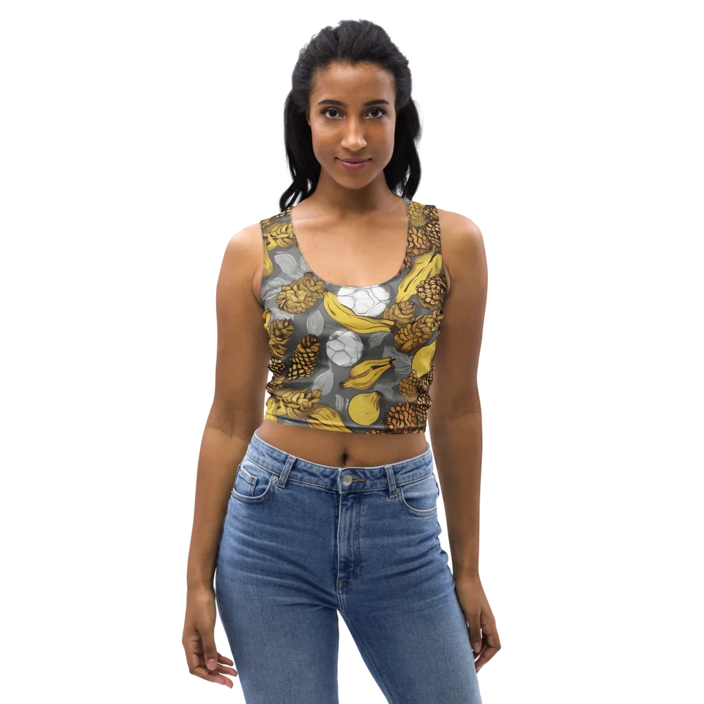 Banana Pinecone on Crop Top — Front