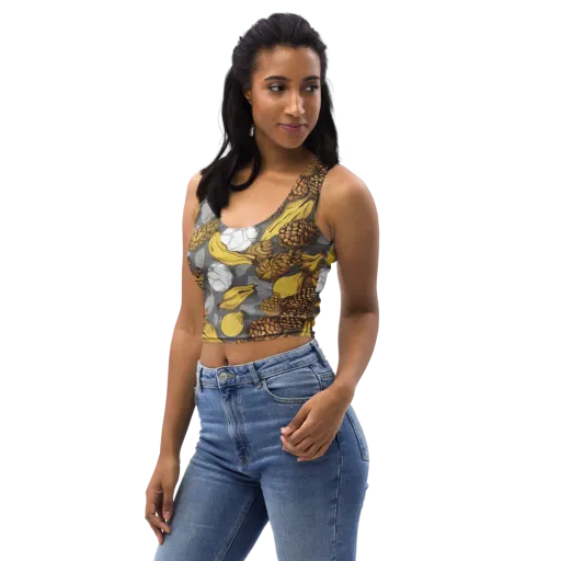 Banana Pinecone on a Crop Top