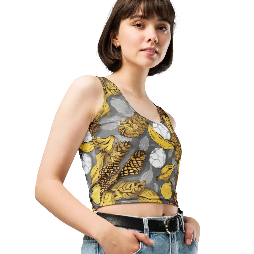 Banana Pinecone on Crop Top — Right Front
