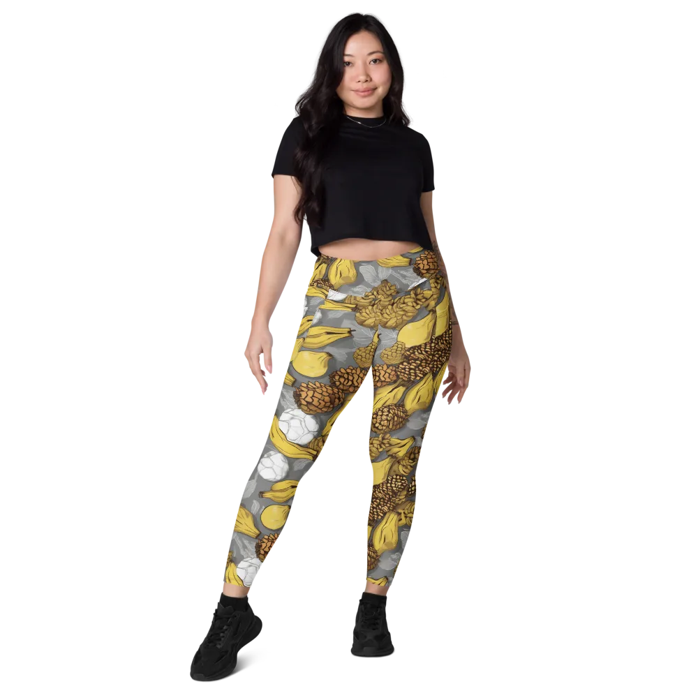 Banana Pinecone on Leggings with Pockets — Front