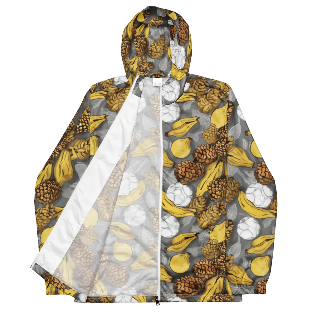 Banana Pinecone on Men's Windbreaker — Front