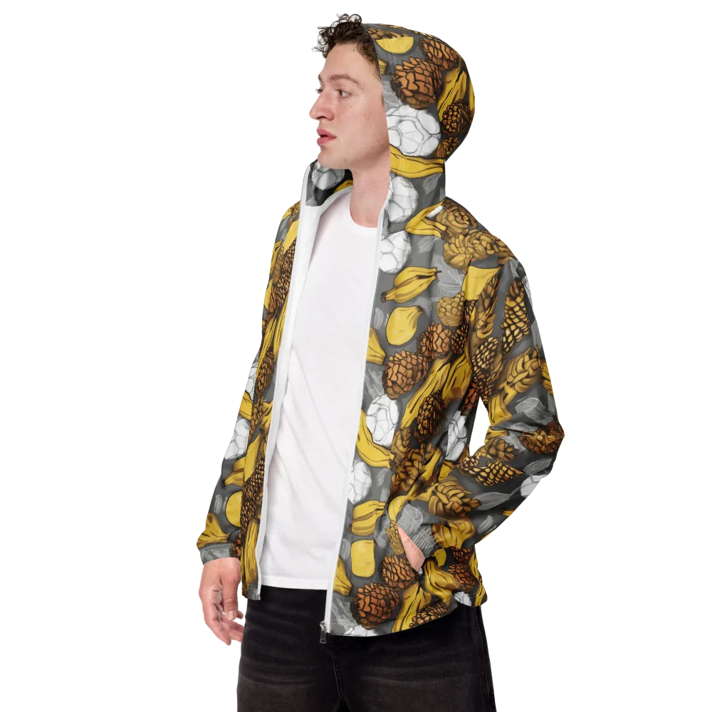 Banana Pinecone on Men's Windbreaker — Left Front