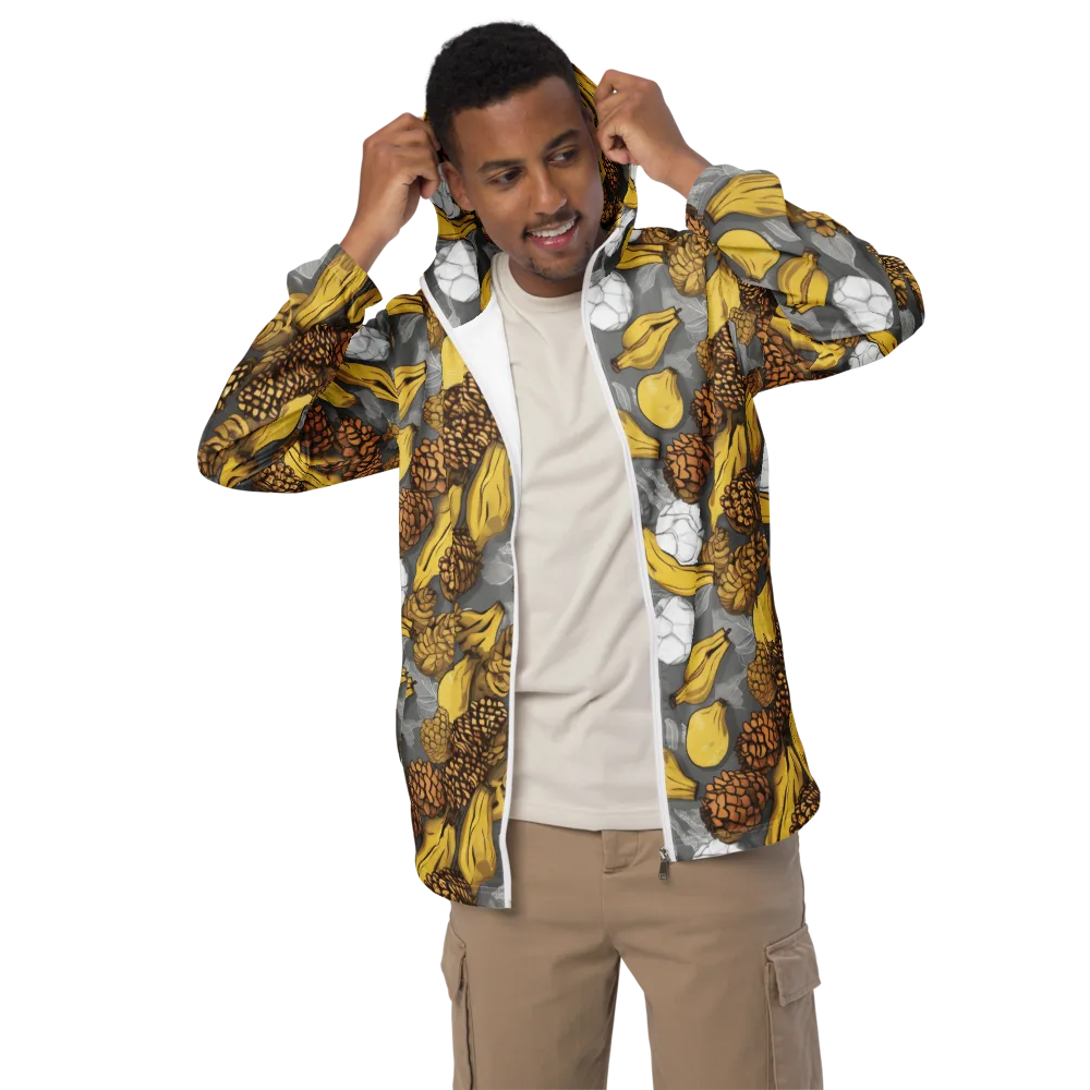 Banana Pinecone on Men's Windbreaker — Front