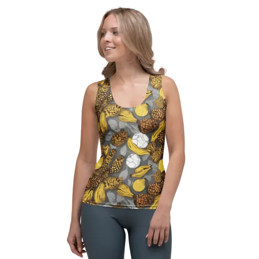 Banana Pinecone on a Women's Tank Top