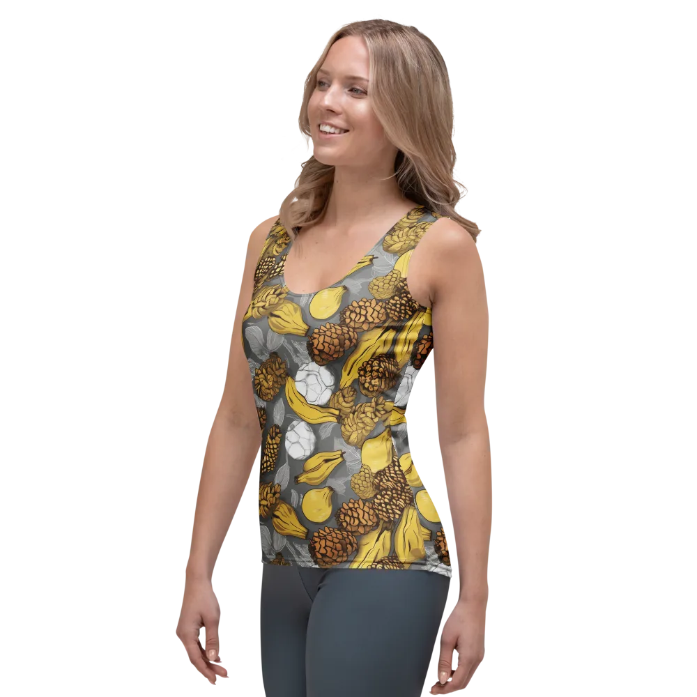 Banana Pinecone on Women's Tank Top — Left Front