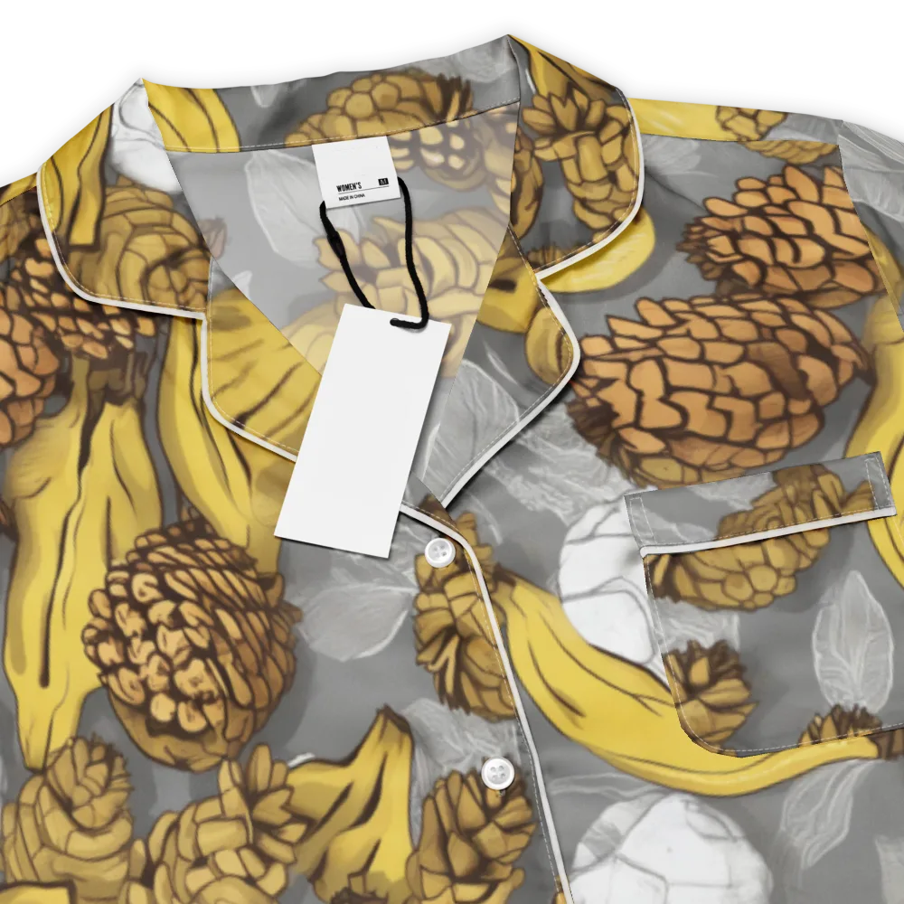 Banana Pinecone on Women's Short Sleeve Pajama Top — Product details