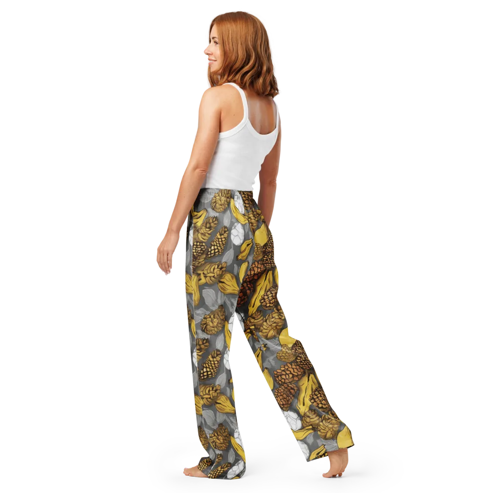 Banana Pinecone on Women's Pajama Pants — Back