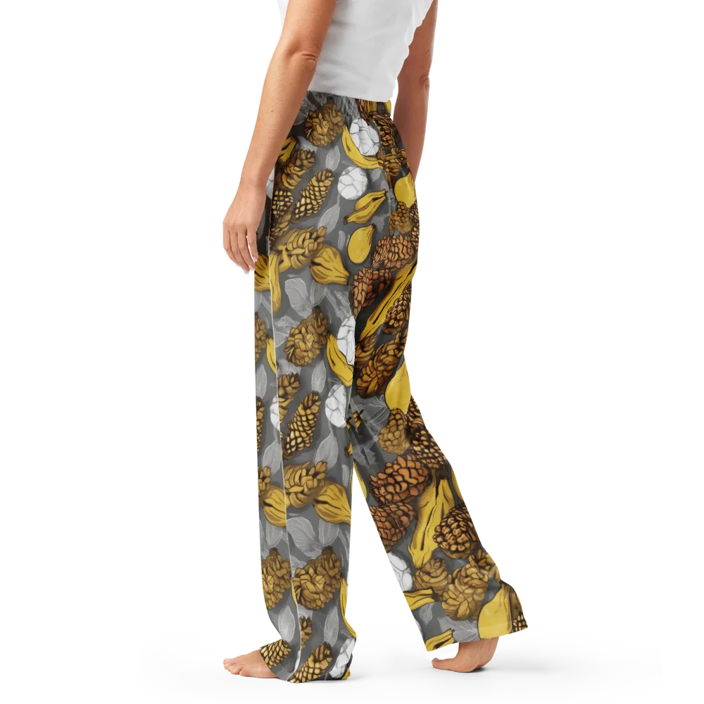Banana Pinecone on Women's Pajama Pants — Left