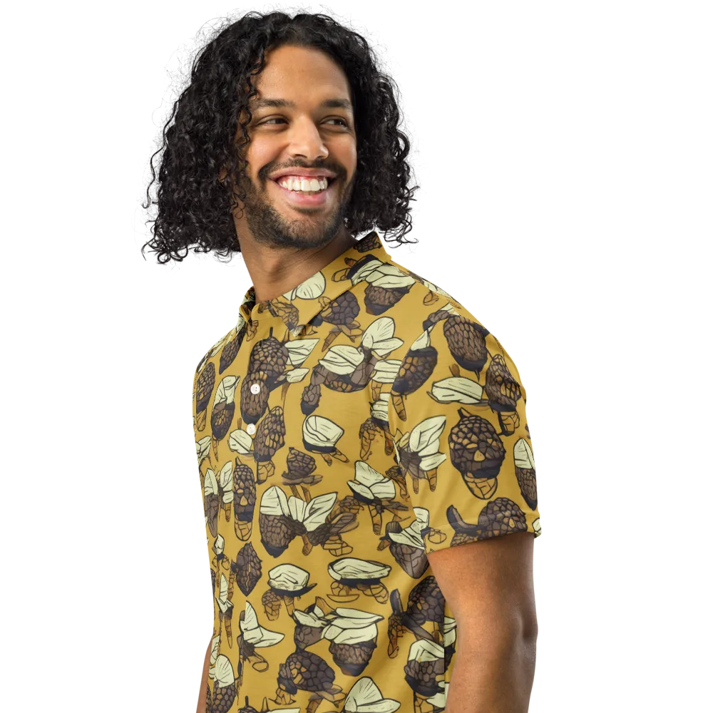 Moth Market on Men's Slim Fit Polo Shirt — Left Front