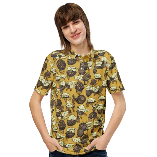 Moth Market on a Men's Slim Fit Polo Shirt