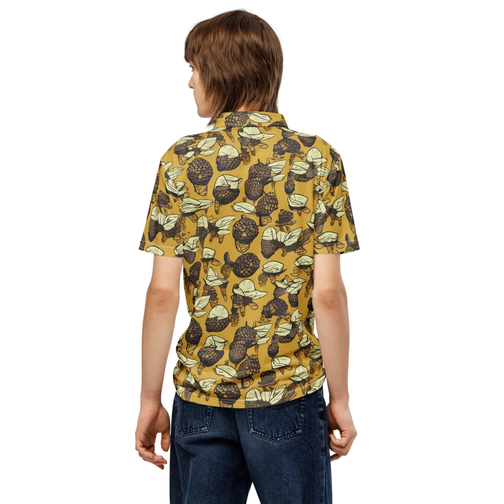 Moth Market on Men's Slim Fit Polo Shirt — Back