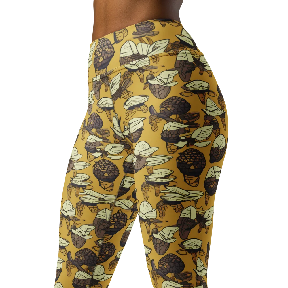 Moth Market on Yoga Leggings — Left Front