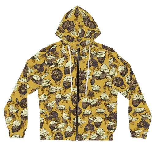 Moth Market on a Women's Full-Zip Hoodie