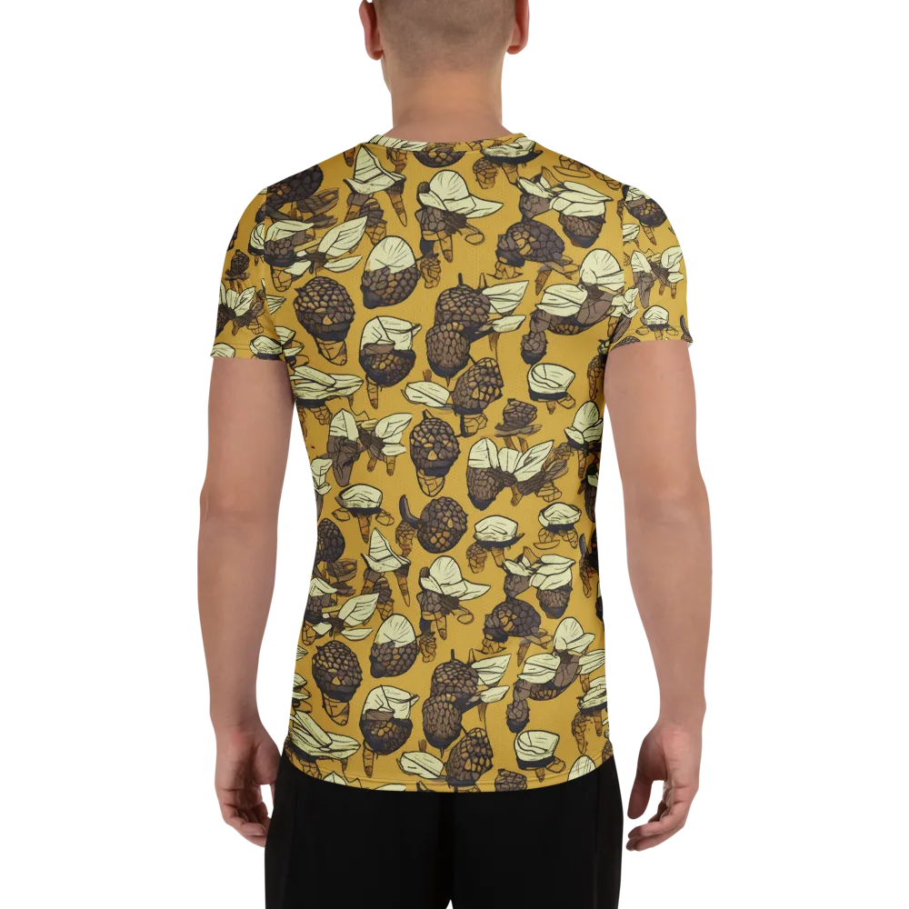 Moth Market on Men's Athletic T-Shirt — Back