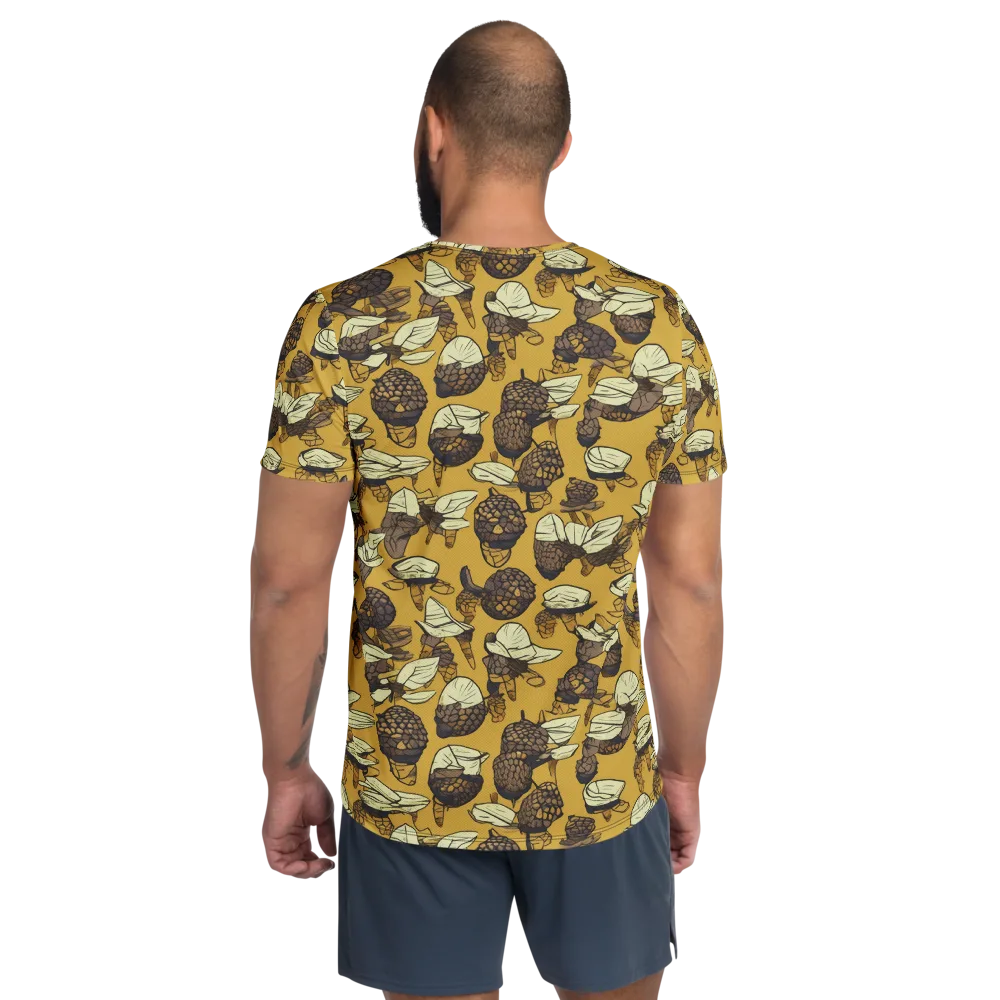 Moth Market on Men's Athletic T-Shirt — Back