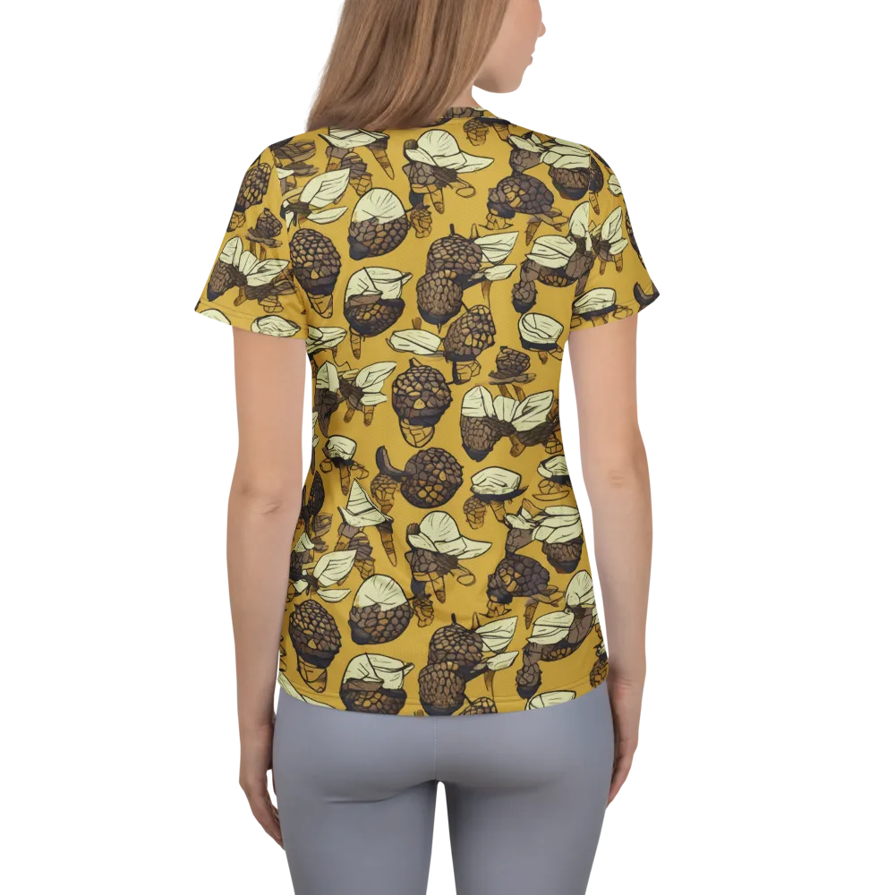 Moth Market on Women's Athletic T-Shirt — Back