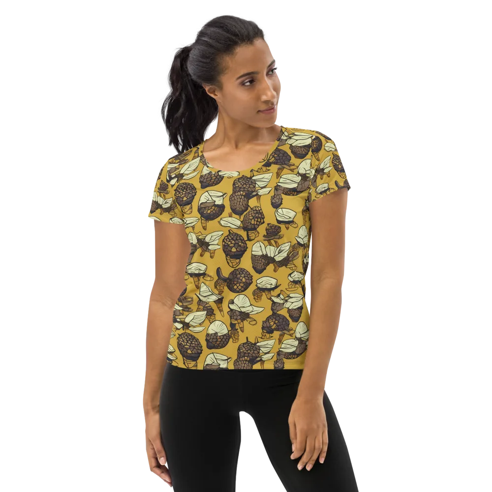 Moth Market on Women's Athletic T-Shirt — Front