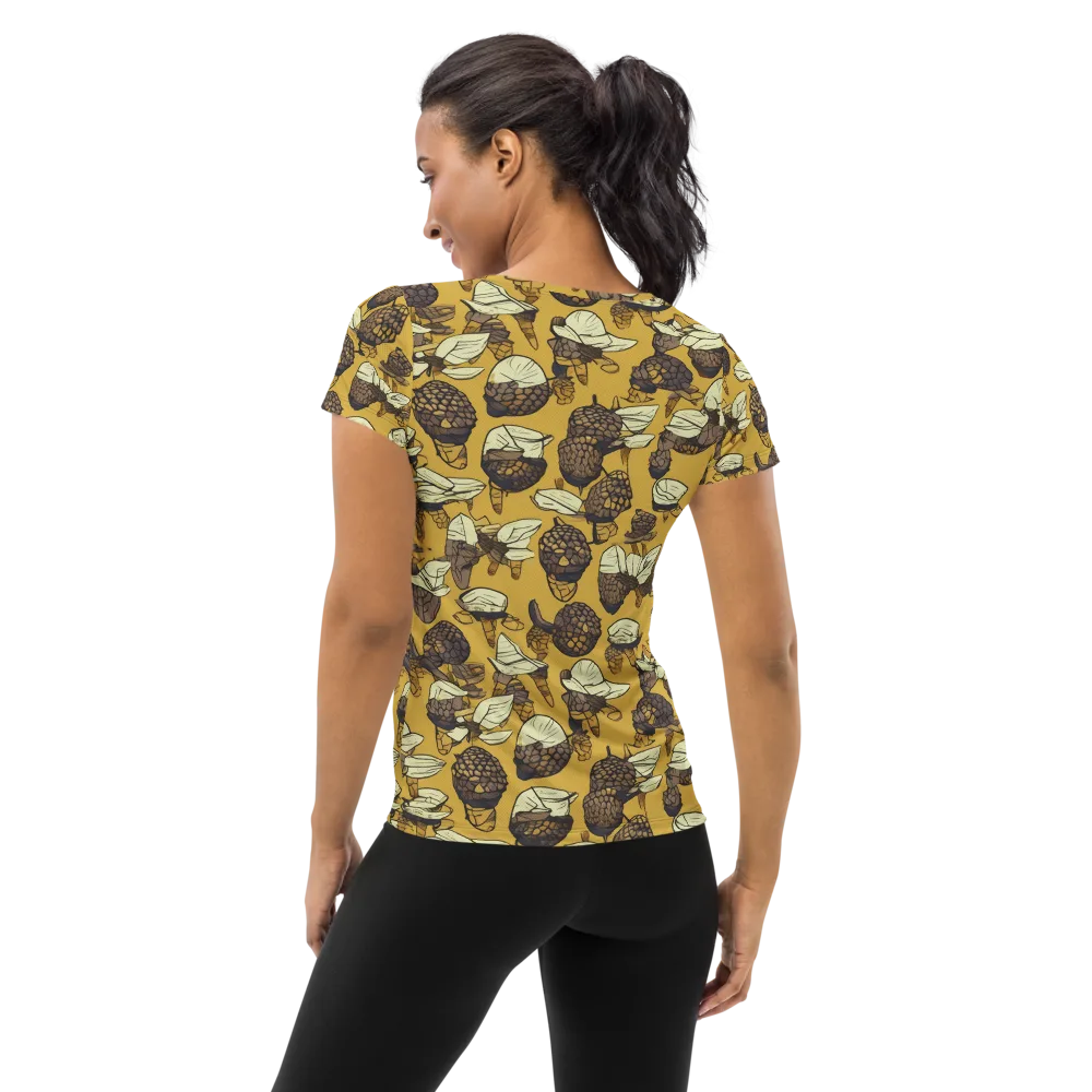 Moth Market on Women's Athletic T-Shirt — Back