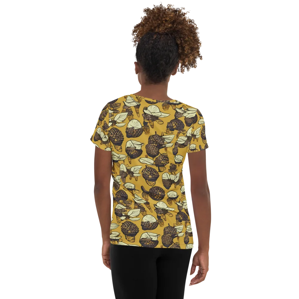 Moth Market on Women's Athletic T-Shirt — Back