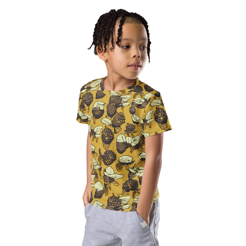 Moth Market on Kids Crew Neck T-Shirt — Left Front