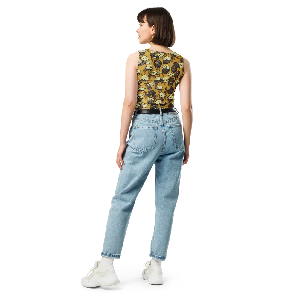 Moth Market on Crop Top — Back