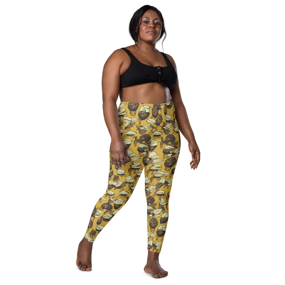 Moth Market on Leggings with Pockets — Front