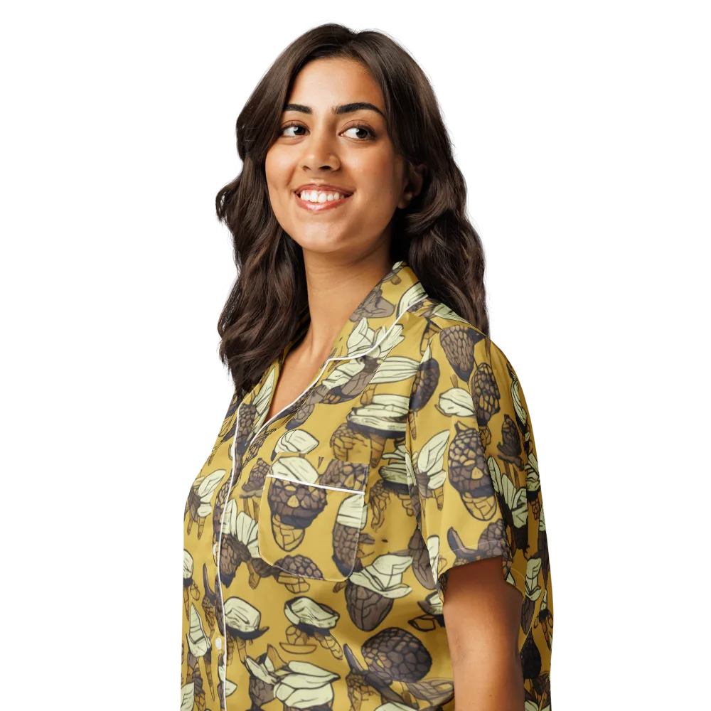 Moth Market on Women's Short Sleeve Pajama Top — Left Front