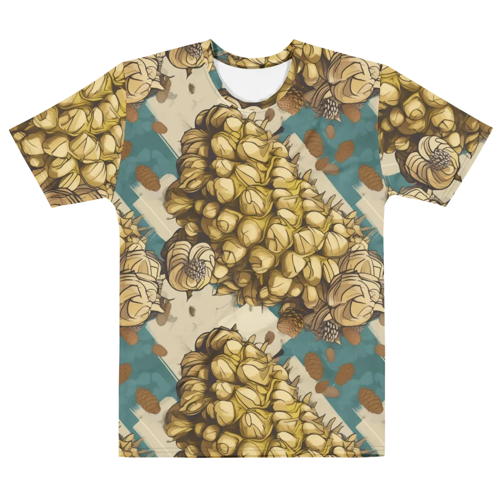 Golden Cone Garden on Men's Cotton Crew Neck T-Shirt — Front