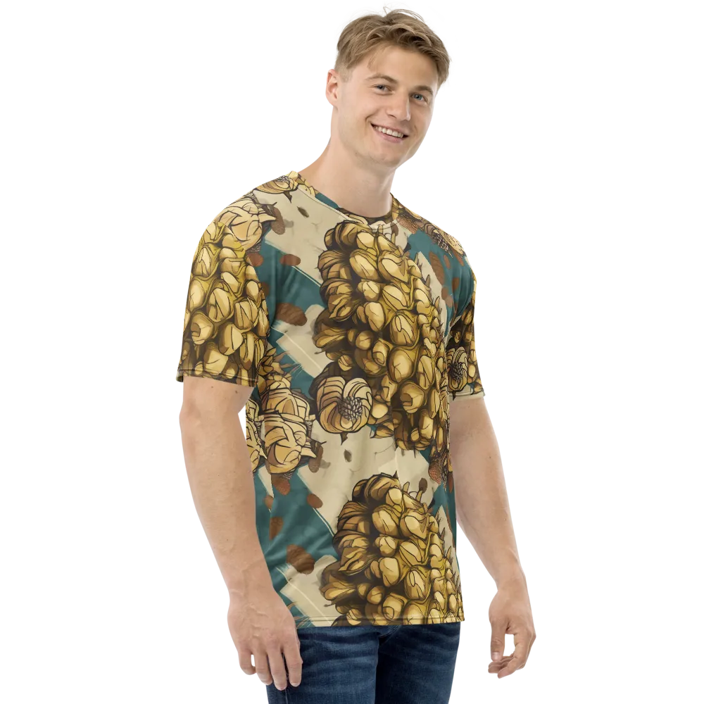 Golden Cone Garden on Men's Crew Neck T-Shirt — Right