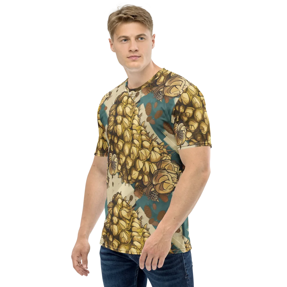 Golden Cone Garden on Men's Crew Neck T-Shirt — Left