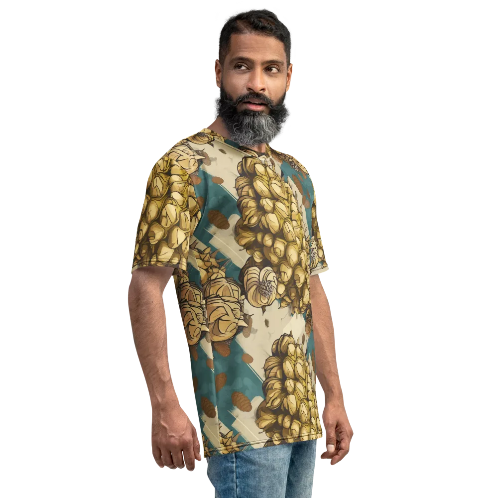 Golden Cone Garden on Men's Crew Neck T-Shirt — Right