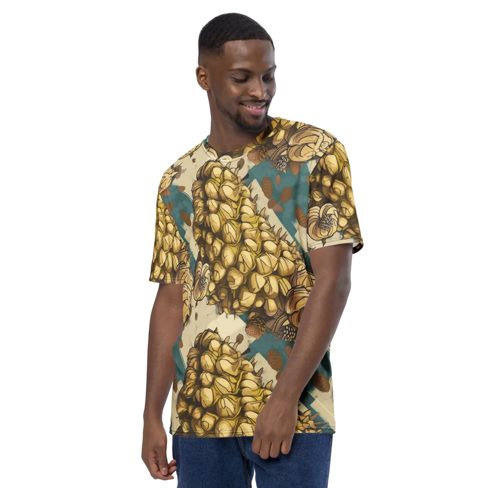 Golden Cone Garden on Men's Crew Neck T-Shirt — Left