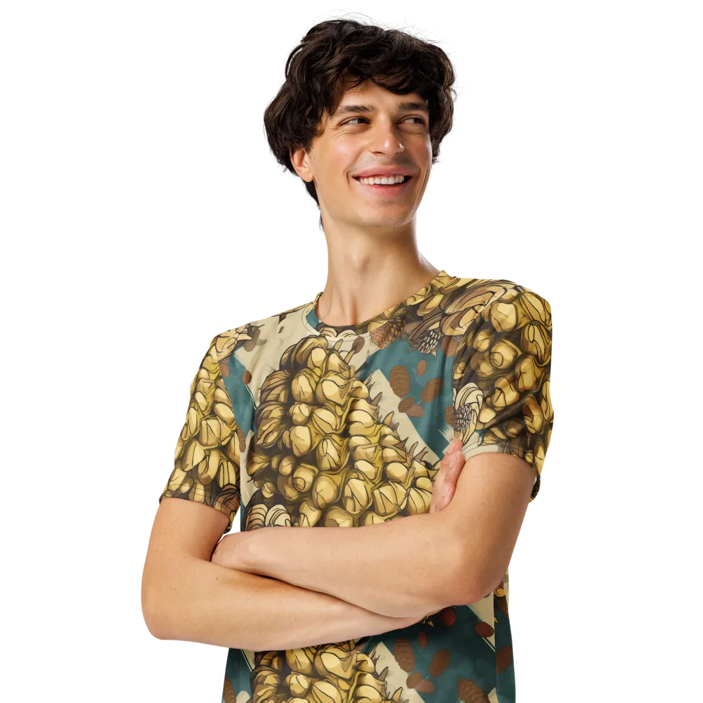 Golden Cone Garden on Men's Crew Neck T-Shirt — Left Front