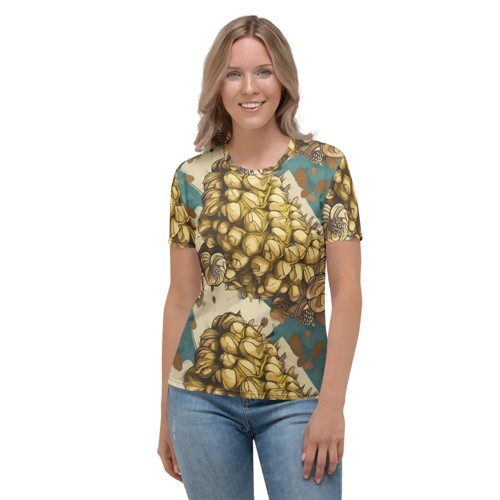 Golden Cone Garden on Women's Crew Neck T-Shirt — Front