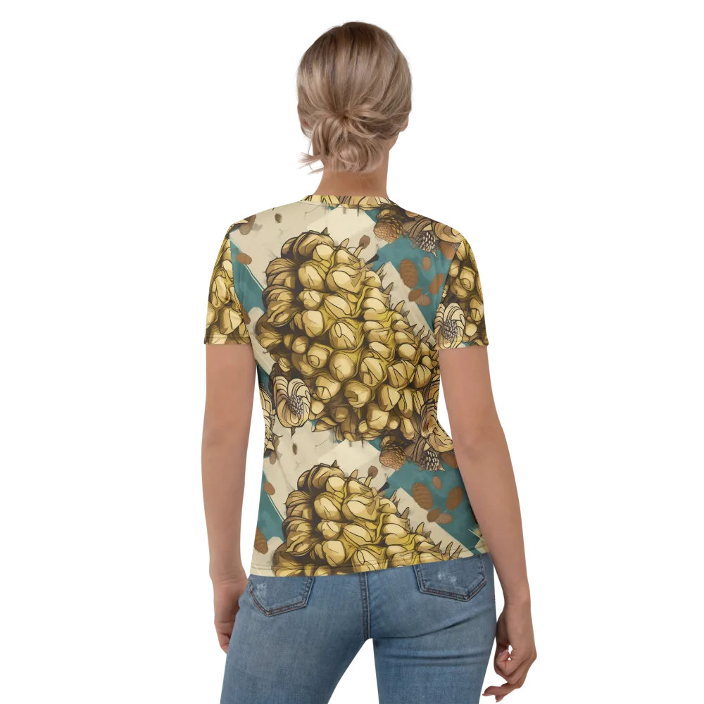 Golden Cone Garden on Women's Crew Neck T-Shirt — Back