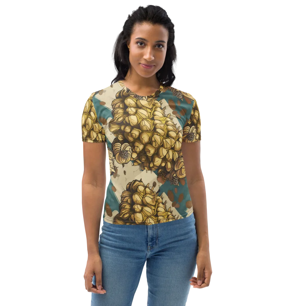 Golden Cone Garden on Women's Crew Neck T-Shirt — Front