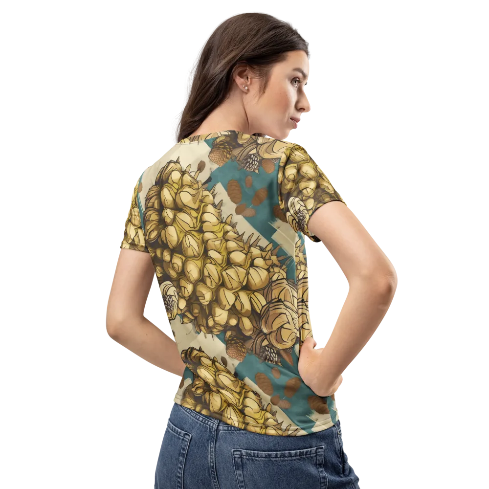 Golden Cone Garden on Women's Crew Neck T-Shirt — Back